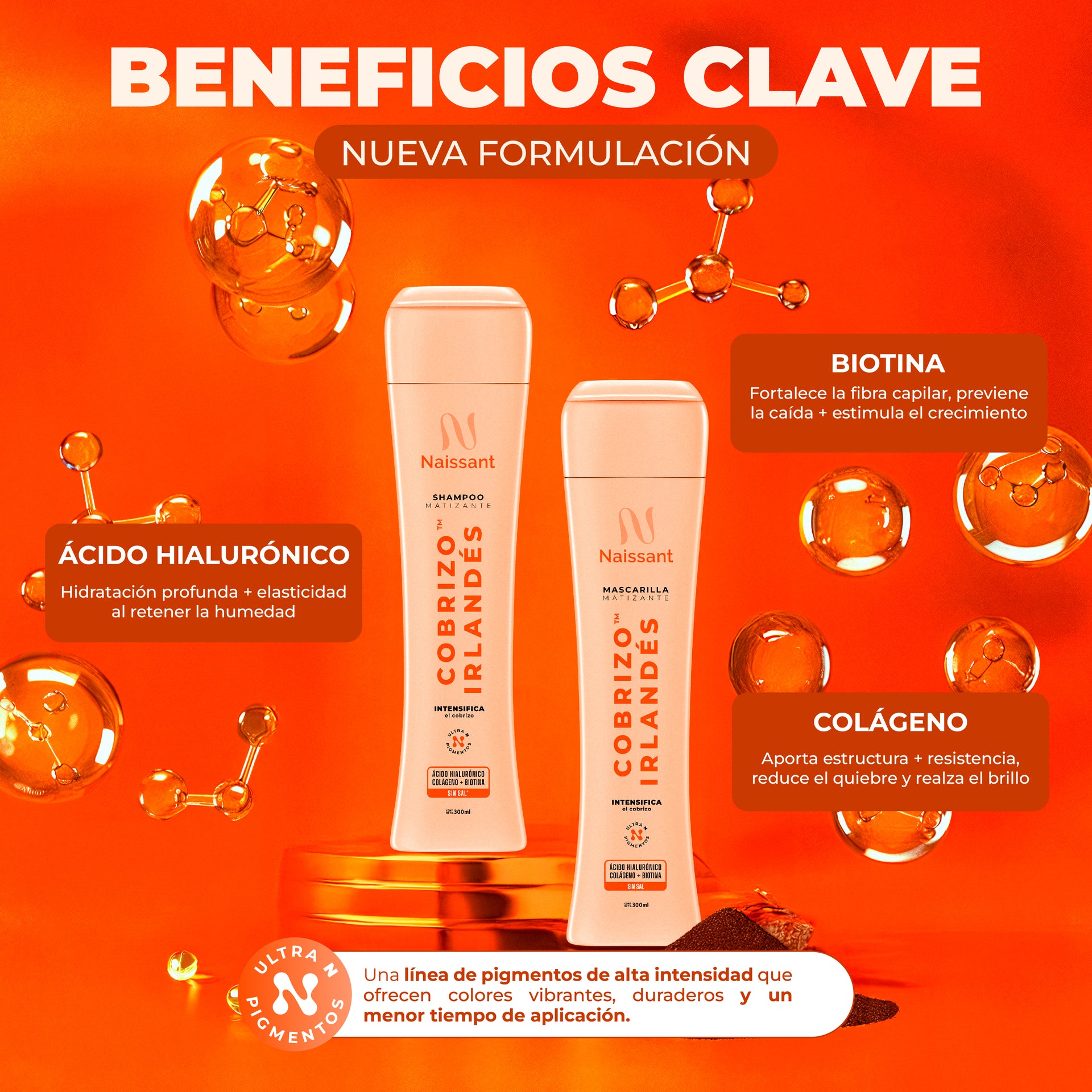 Mascarilla Matizante Naissant Tratamiento X 300 ml Cobrizo Irlandes