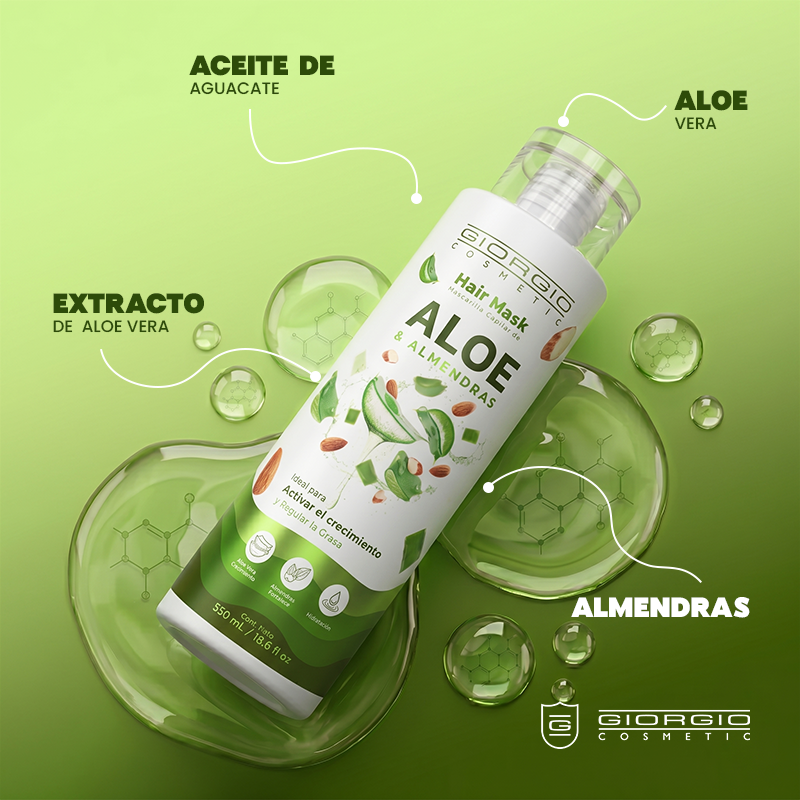 MASCARILLA CAPILAR ALOE Y ALMENDRAS X550ML GIORGIO