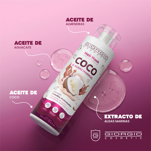 Mascarilla Capilar Coco y Algas Marinas Giorgio 550ml