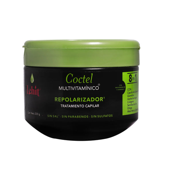 REPOLARIZADOR CAPILAR 8 EN 1 COCTEL MULTIVITAMINICO LEHIT X300ML