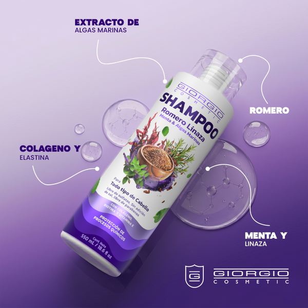 Shampoo Romero y Linaza 550 ml