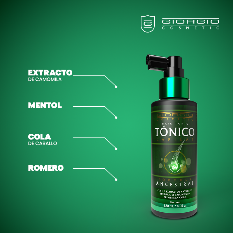 TÓNICO ANCESTRAL CON 12 EXTRACTOS GIORGIO X 120ML